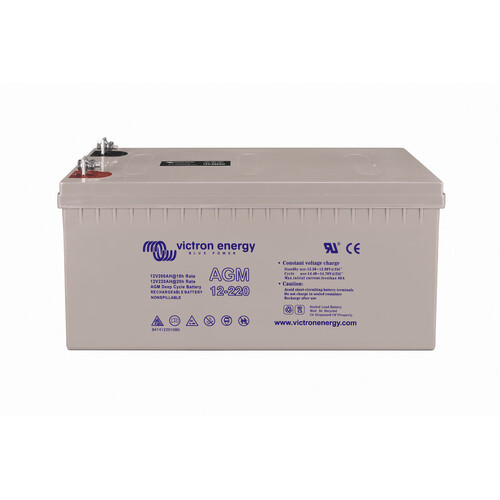 Victron 12V/220Ah AGM Deep Cycle Battery with M8 threaded insert terminals