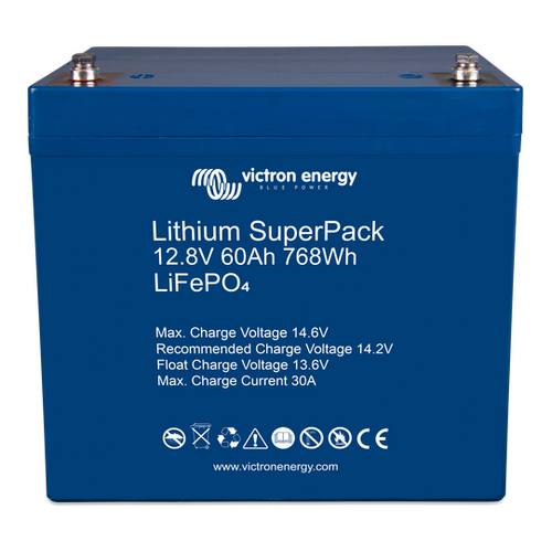 Victron Lithium SuperPack 12.8V/60Ah with M6 threaded insert terminals