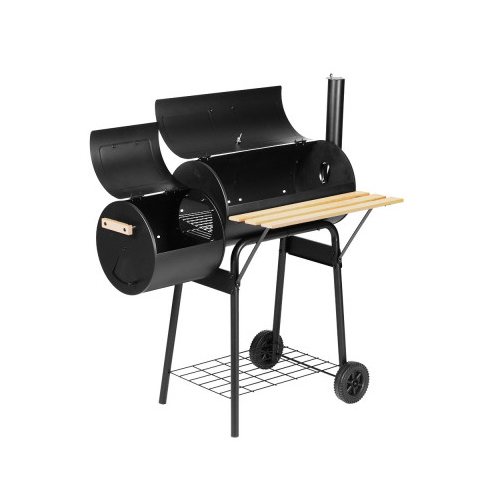 Grillz 2-in-1 Black Offset BBQ Smoker