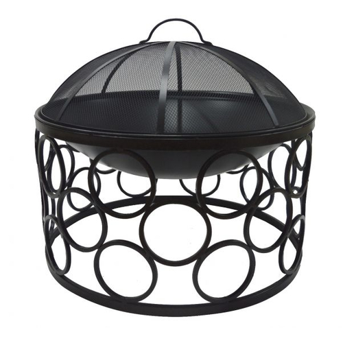 Wildtrak Round Outdoor Fire Pit with Cover, 58x51cm