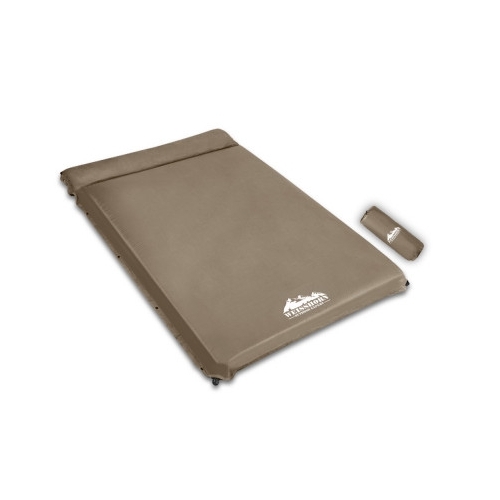 Weisshorn Double Self Inflating Mattress, Thick Coffee
