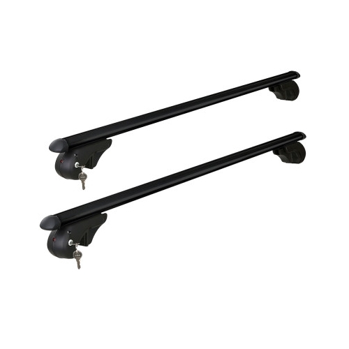 DZ Universal Car Roof Rack Cross Bars Aluminium Black Adjustable 108cm Load Carrier 90kgs