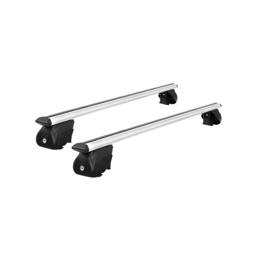 DZ Universal Car Roof Rack Cross Bars Aluminium Adjustable 111cm Silver Upgraded