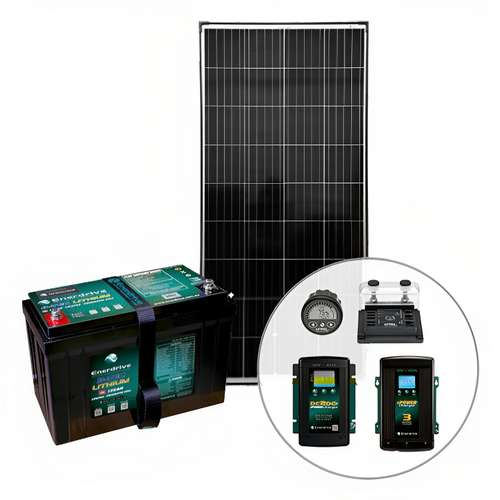 Enerdrive 125Ah Canopy Solar Bundle with 1 x 190W Solar Panel