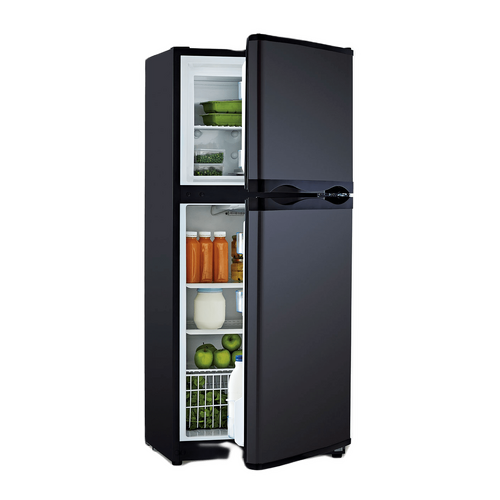 Bushman DC190L 12/24v Upright Fridge/Freezer 190L Black