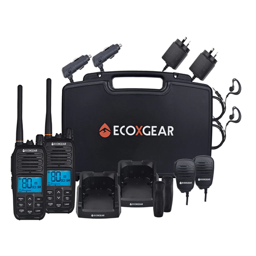 EcoXGear ECOXTALK EXG500 5W Long Range Handheld UHF Radio Twin Pack