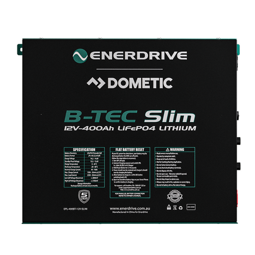 Enerdrive B-TEC 400Ah Slim Metal Case Lithium Battery