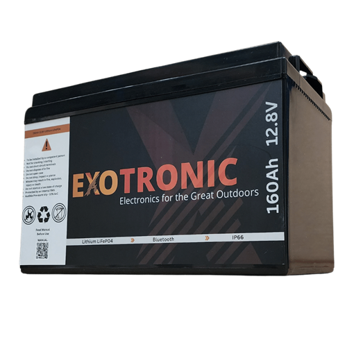 Exotronic 12V 160Ah Compact Smart Bluetooth Lithium Battery