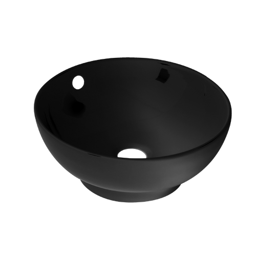 NCE 400mm Black Ceramic Round Basin