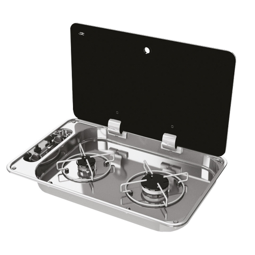 NCE CAN 2 Burner Rectangular Hob-Unit with Piezzo Ignition