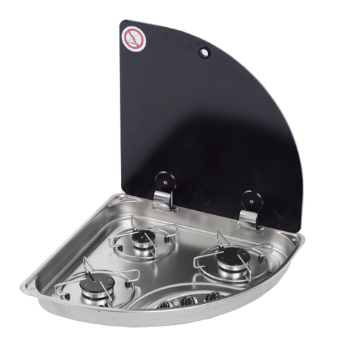 NCE CAN 3 Burner Triangular Hob-Unit with Electronic Ignition