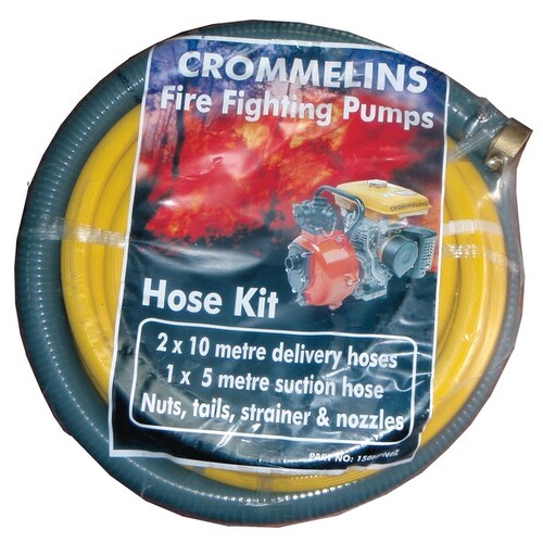 Crommelins Fire Fighting Hose Kit for 1.5" Pump, Delivery & Suction Hoses with fittings