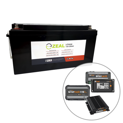 BMPRO Full Lithium Updgrade Bundle with Zeal 200Ah Lithium Battery