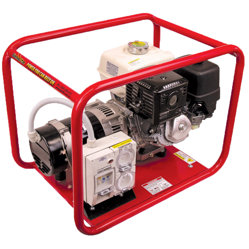 Genelite Honda 6kVA Generator Worksite Approved, Recoil