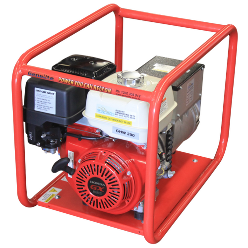 Genelite 7kVA Welder Generator Powered by Honda, Recoil