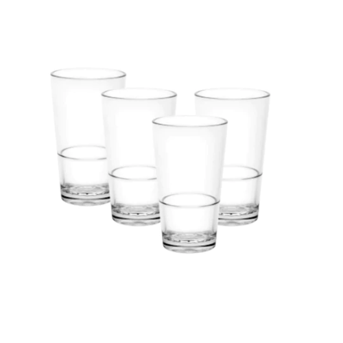 D-Still 360ml Unbreakable Beer Glass, Set of 4