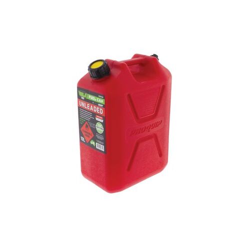 Hulk 4x4 Red 10 Litre Fast Flow Plastic Unleaded Fuel Can