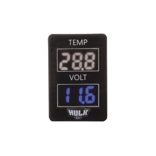 Hulk 4x4 White & Blue LED Temperature & Voltmeter OE RPL to suit late Toyota