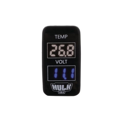 Hulk 4x4 White & Blue LED Temperature & Voltmeter OE RPL to suit early Toyota