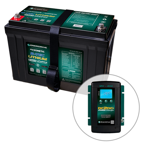 Enerdrive B-TEC 100Ah Lithium Battery & 40A DC2DC Charger Bundle