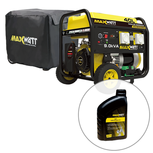 MaxWatt 9kVA Petrol Portable Generator with Electric Start