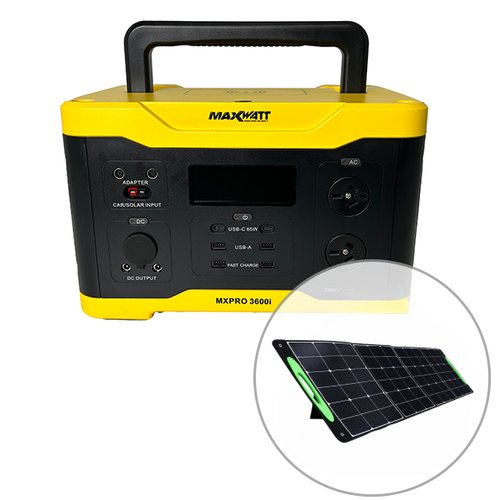 Maxwatt 1601Wh Pro Series Portable Power Station with 200W Folding Solar Blanket