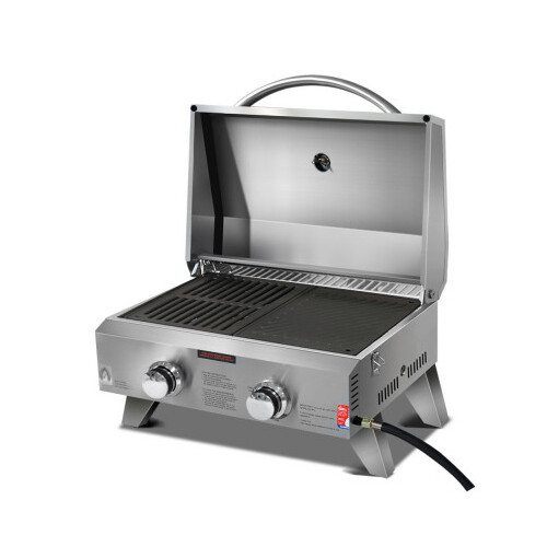 Grillz Portable Gas BBQ Grill with 2 Burner