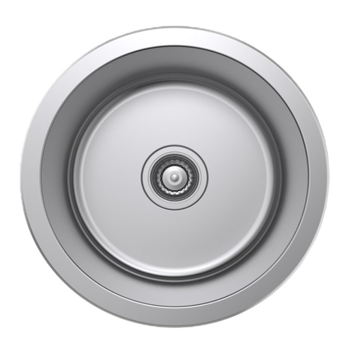 NCE One Piece Round Stainless Steel Sink