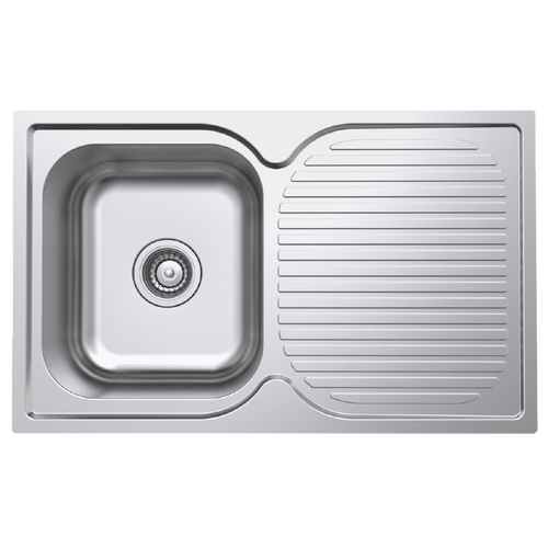 NCE 780mm One Piece Square Stainless Steel Sink with Drain