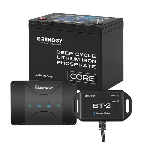 Renogy 100Ah Lithium Battery, 30A DC-DC Charger & Bluetooth Module