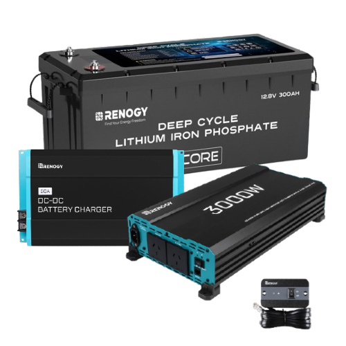 Renogy 300Ah Lithium Battery, 60A DC-DC Charger & 3000W inverter