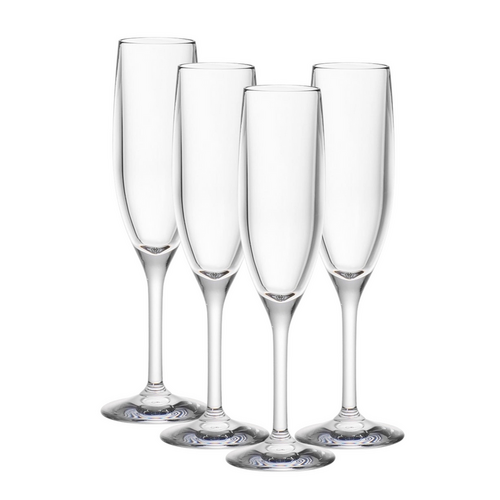 D-Still 170ml Unbreakable Champagne Flute, Set of 4