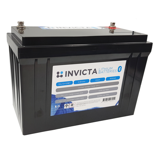 Invicta 12V 125Ah Lithium Battery with Bluetooth