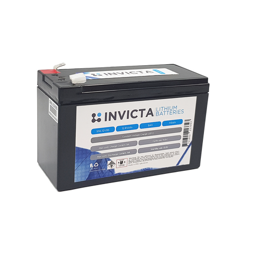 Invicta 12V 9Ah Lithium Battery with 4 Series Functionality