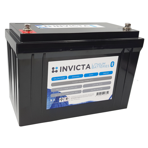 Invicta 24V 50Ah Lithium Battery with Bluetooth