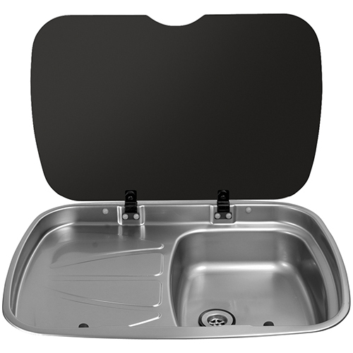 Thetford MK3 Argent Sink With Glass Lid, Left Hand Drain