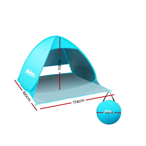 Weisshorn Light Blue 3 Person Pop Up Beach Tent