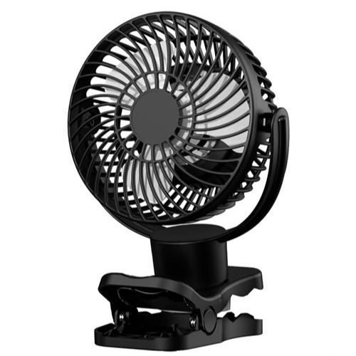 TRA USB Portable Camping Fan With LED Light And Remote Control, Black