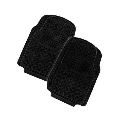 DZ Velocity 2-Piece Black Rubber Car Mat