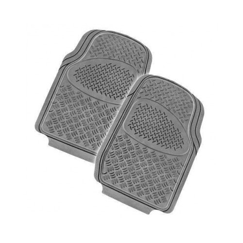 DZ Velocity 2-Piece Grey Rubber Car Mat