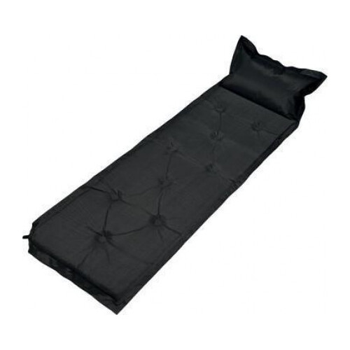 Trailblazer 9-Points Self-Inflatable Black Air Mattress with Pillow