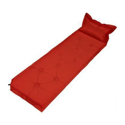 Trailblazer 9-Points Self-Inflatable Red Air Mattress with Pillow