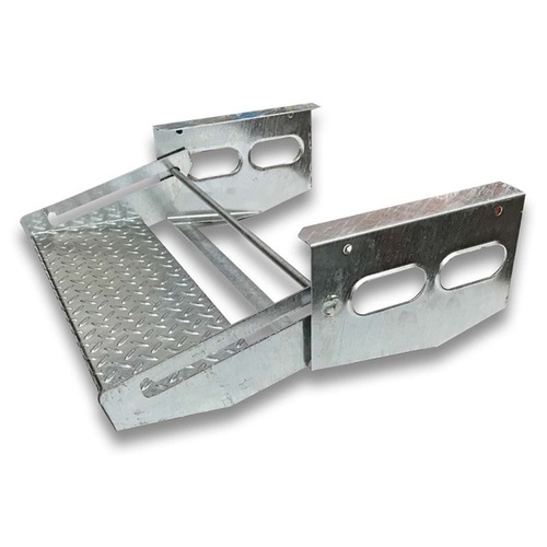 TRA Single Manual Galvanised Steel Caravan Camper Trailer Step