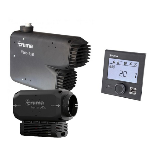 Truma Vario Eco Gas Heater with Black Cowl and E-Kit 1800W Bundle