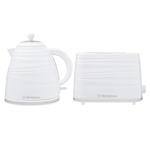 Westinghouse White 1.7 Litre Kettle & Toaster Pack