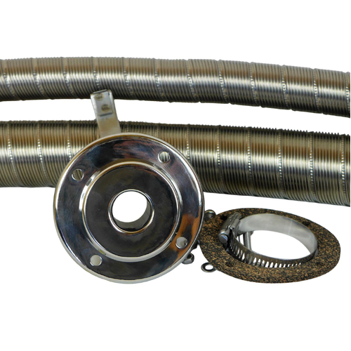 Wallas Marine 2m Coaxial Exhaust Kit - Hull Fitting Required for 88DU