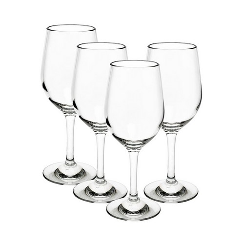 D-Still 315ml Polycarbonate White Wine Glasses, Set of 4