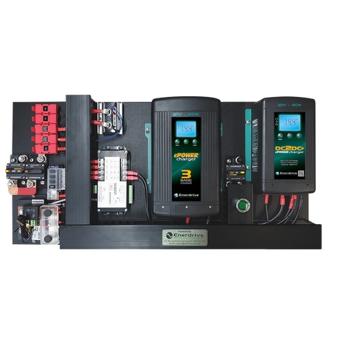 Enerdrive eSYSTEM-G 40A AC / DC, Simarine Battery Monitor